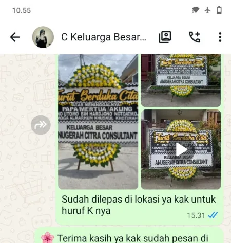 Pengiriman Papan Bunga Duka Srigading Ngawen